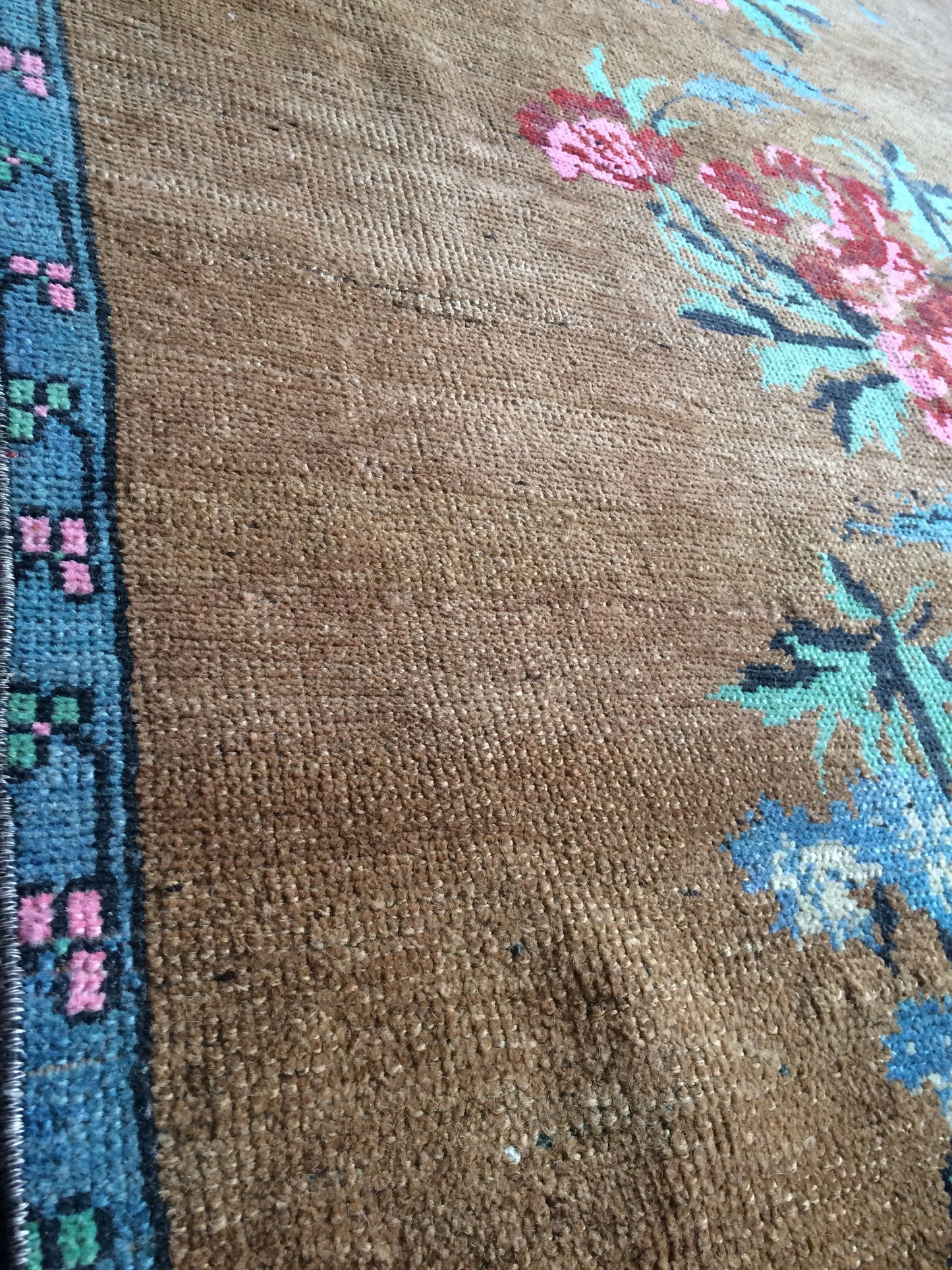 Floral Turkish Rug, Oushak Rug, Rustic Oushak Rug, Oushak Rug, Oushak Runner Rugs, Farmhouse Rug, Vintage Rug, Boho Rug, Hand Made Rug