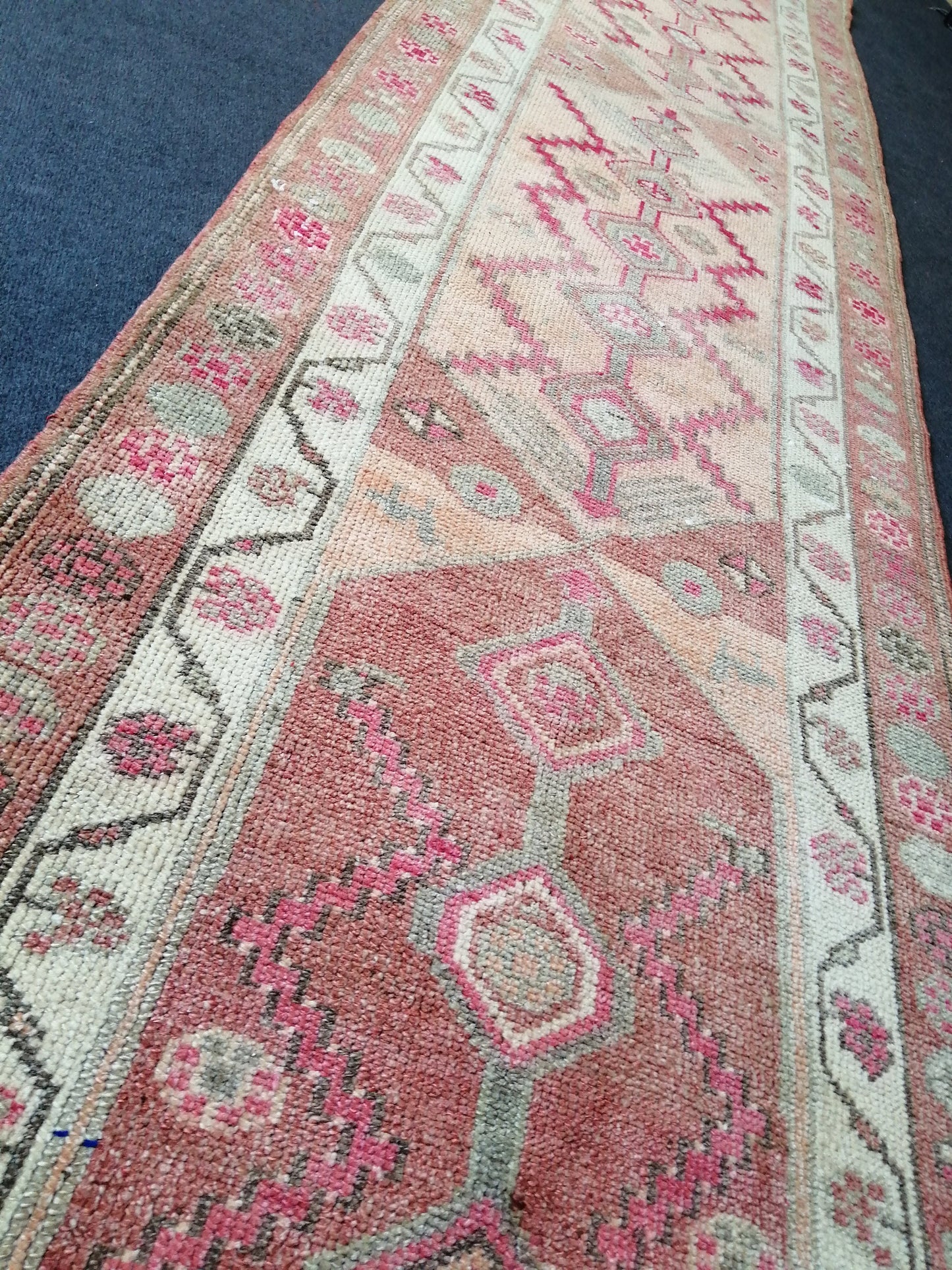 3x11 Turkish RUNNER Rug, Oushak Runner Rug, Oushak Rugs, Wool Oushak Muted Rugs, Runner Rug, Vintage Runner Rug, Hand Made Rug Runner