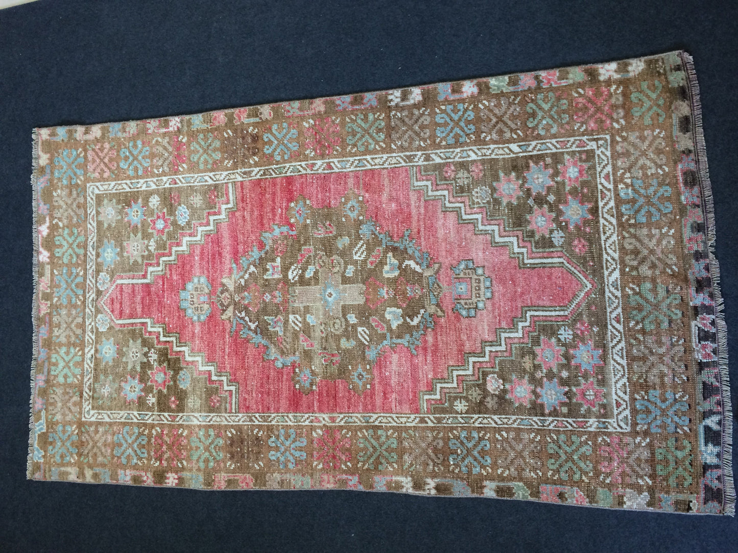 OUSHAK RUG Pink TURKISH Oushak Rug Vintage Oushak Runner Rug Vintage Runner Rug Wool Oushak Rug Hand Made Rugs Vintage Turkish Rug