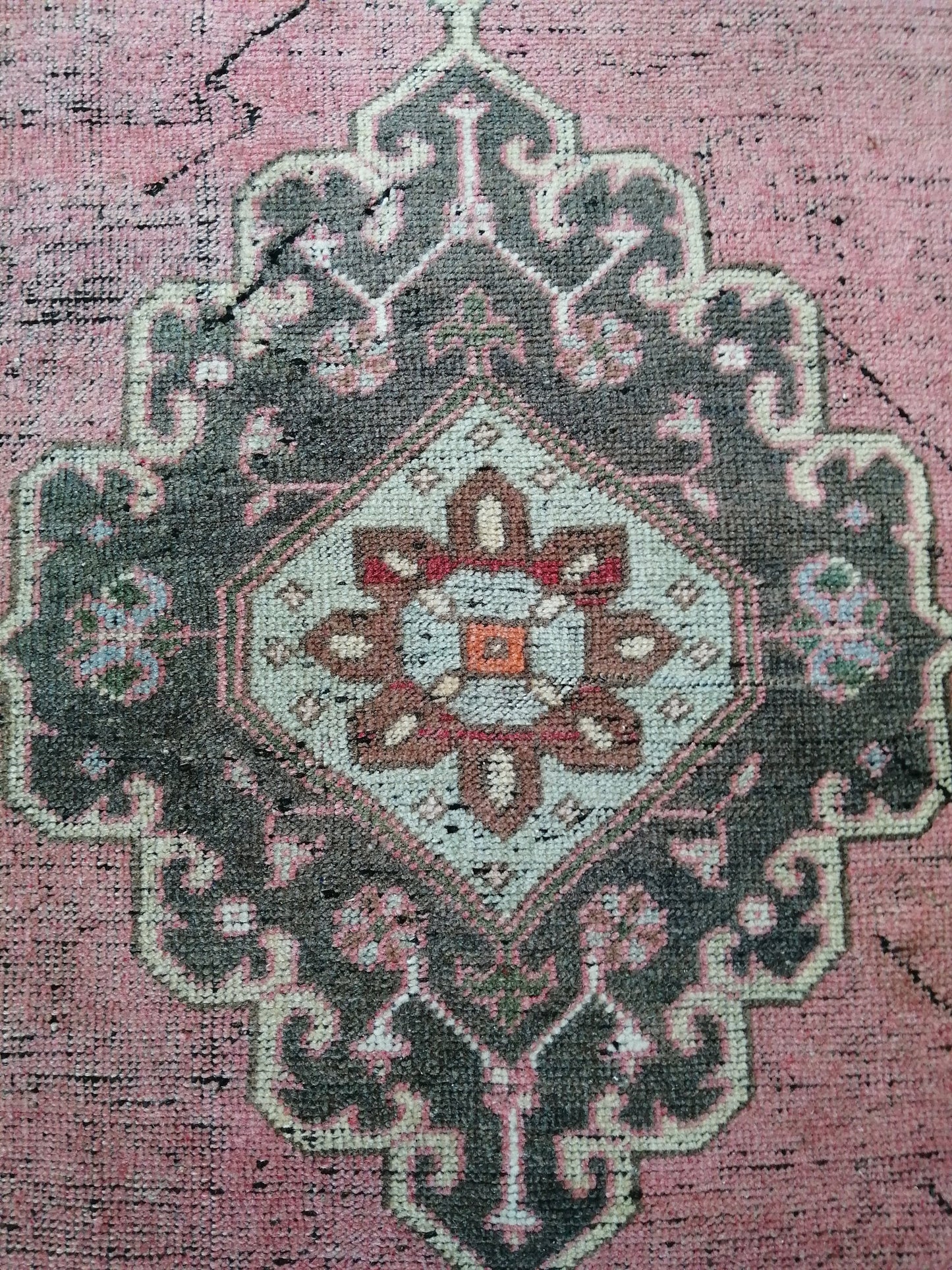 9.4 x 3 Oushak Runner Rug Turkish Runner Rug Vintage Runner Rug Hallway Runner Rug Kitchen Runner Rug Wool Runner Rug Wool Oushak Rug