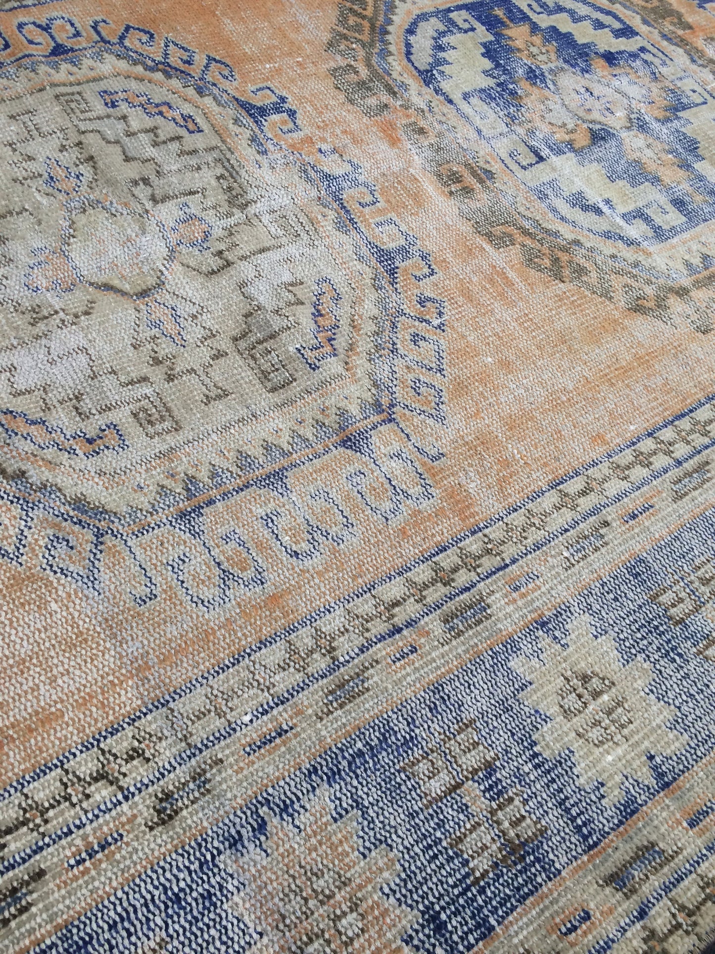 11.4 x 5.2 Vintage Runner Rug Distressed Turkish Runner Rug Wool Vintage Runner Rug Hallway Runner Rug Kitchen Runner Rug