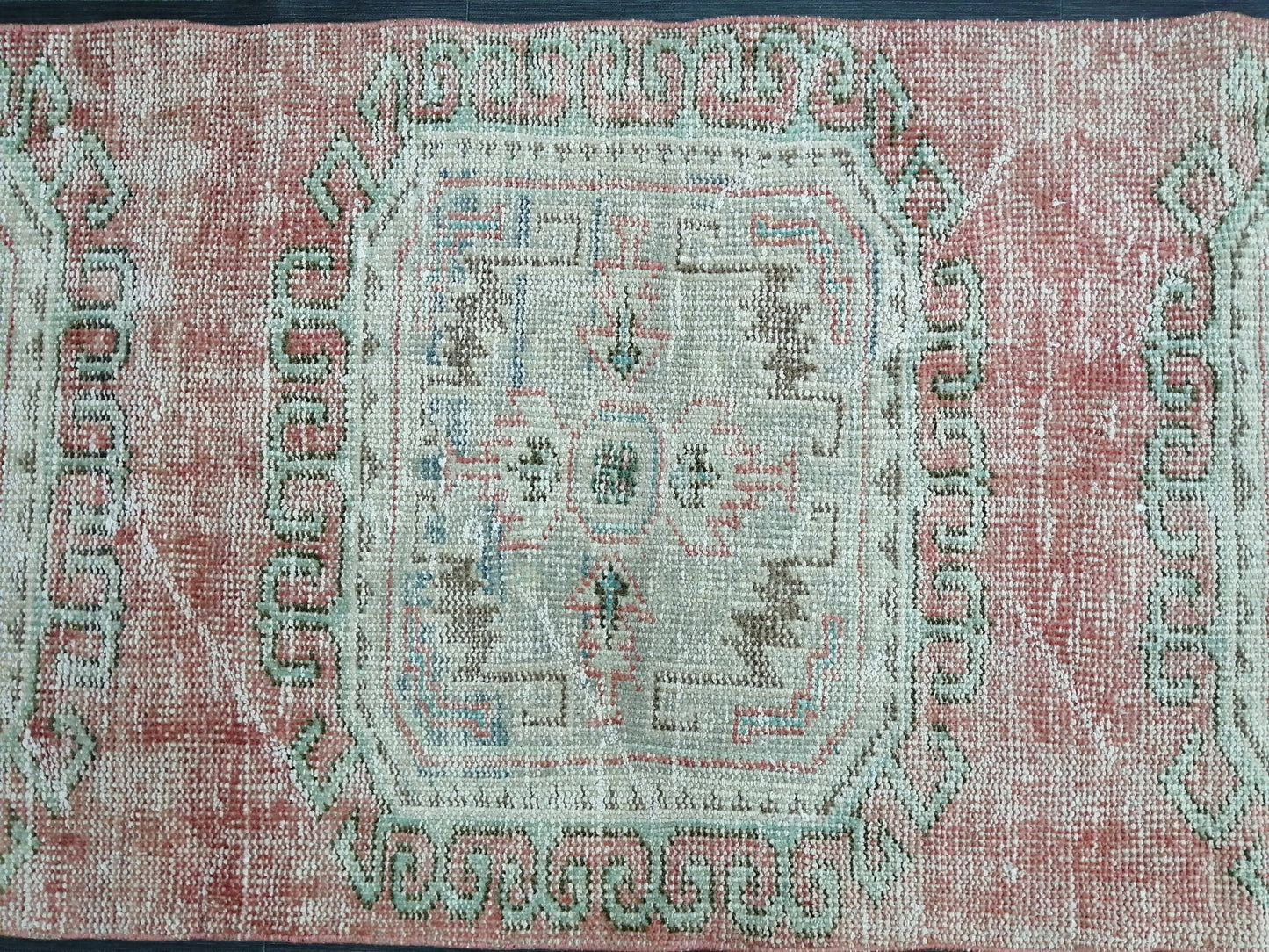 2.4 x 10.9 Distressed Oushak Runner Rug Turkish Runner Rug Vintage Runner Rug Hallway Runner Rug Kitchen Runner Rug Wool Runner Rug Wool