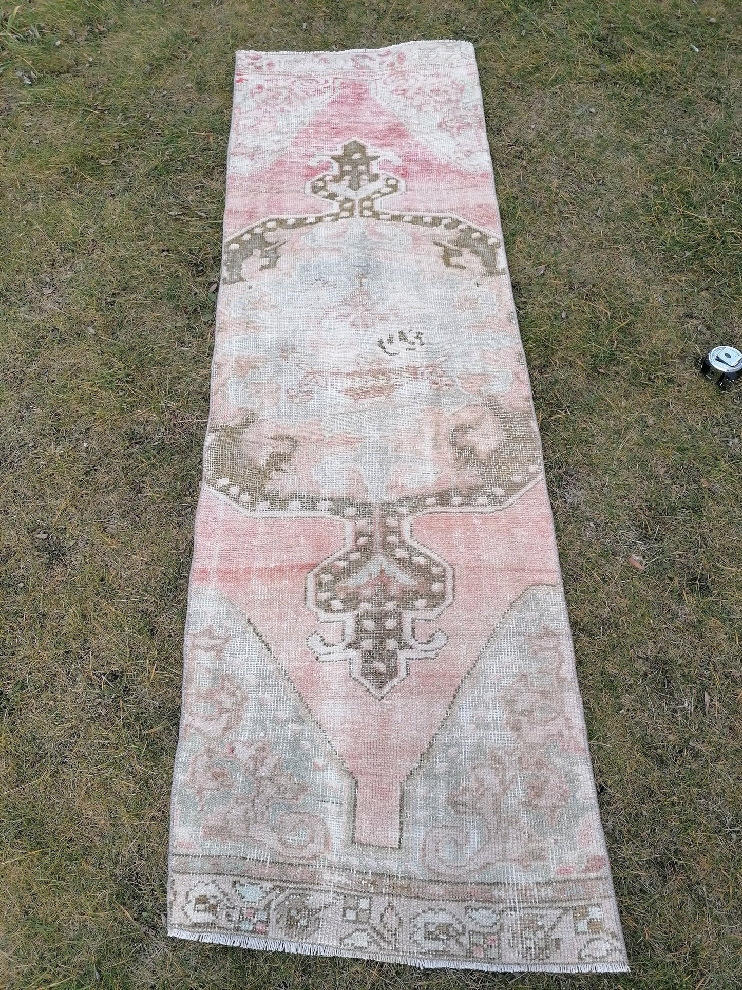 Oushak wool runner 2'2x7 distressed turkish rug, vintage runner , runner rug,kitchen rug, vintage anatolian rug