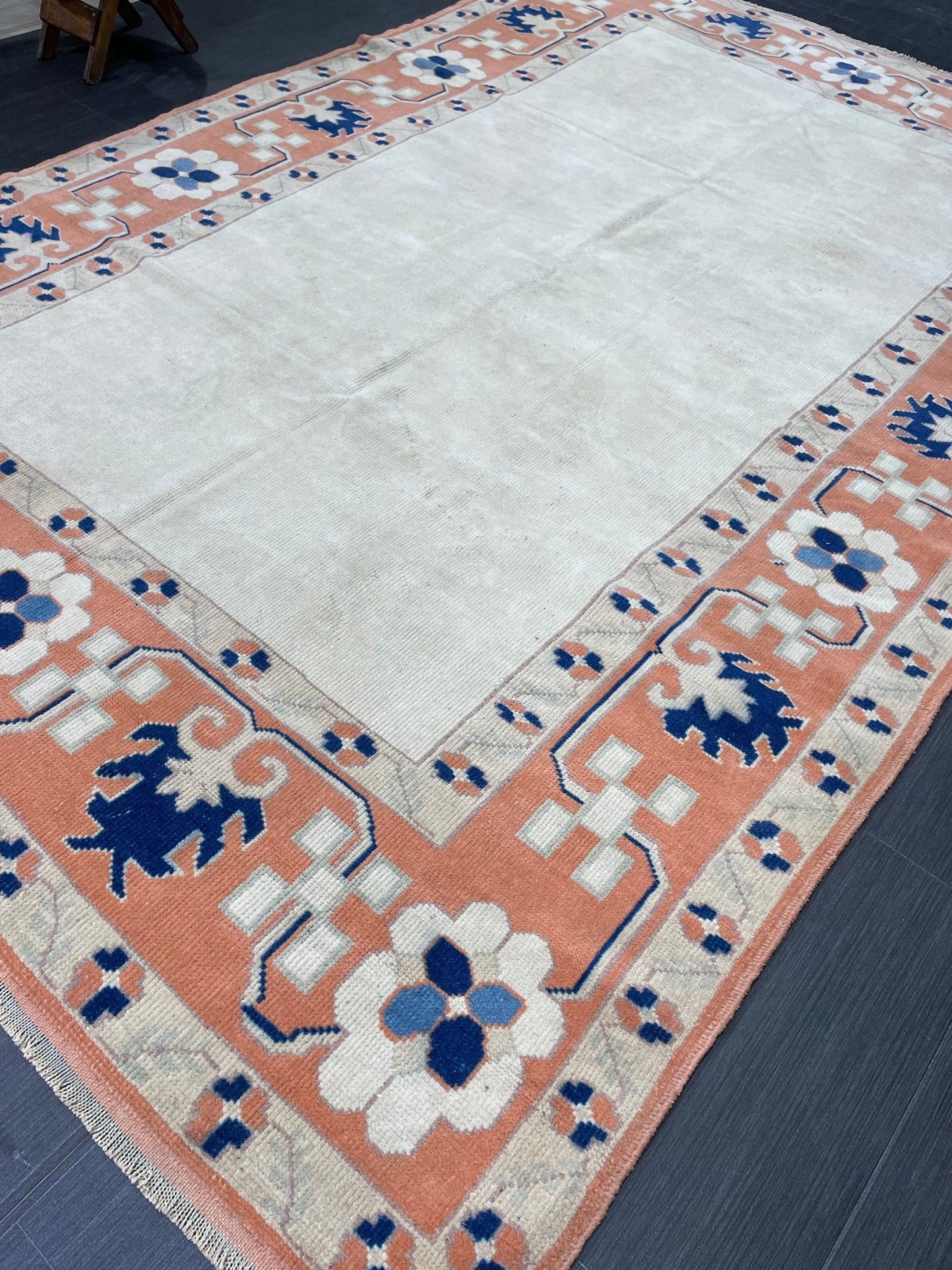 Muted Vintage RUG, Turkish Oushak Rug, Antique 5.9 x 8.7 Rug, Vintage Wool Rug, Handmade Rug, Hand Knotted Rug, Meditation Rug, Fun Rug