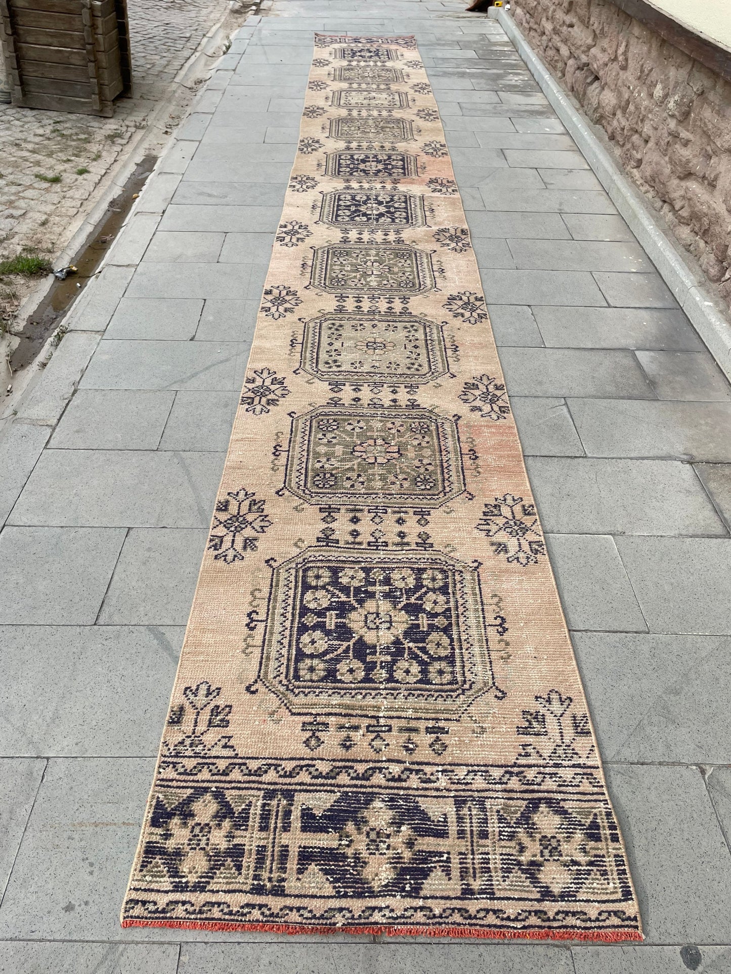 Wool Extra Long Runner Rug, Very Long Handmade Runner 2.7 x 22 ft Rug, Vintage Runner Rug, XL Turkish Runner Rug Staircase Runner rug
