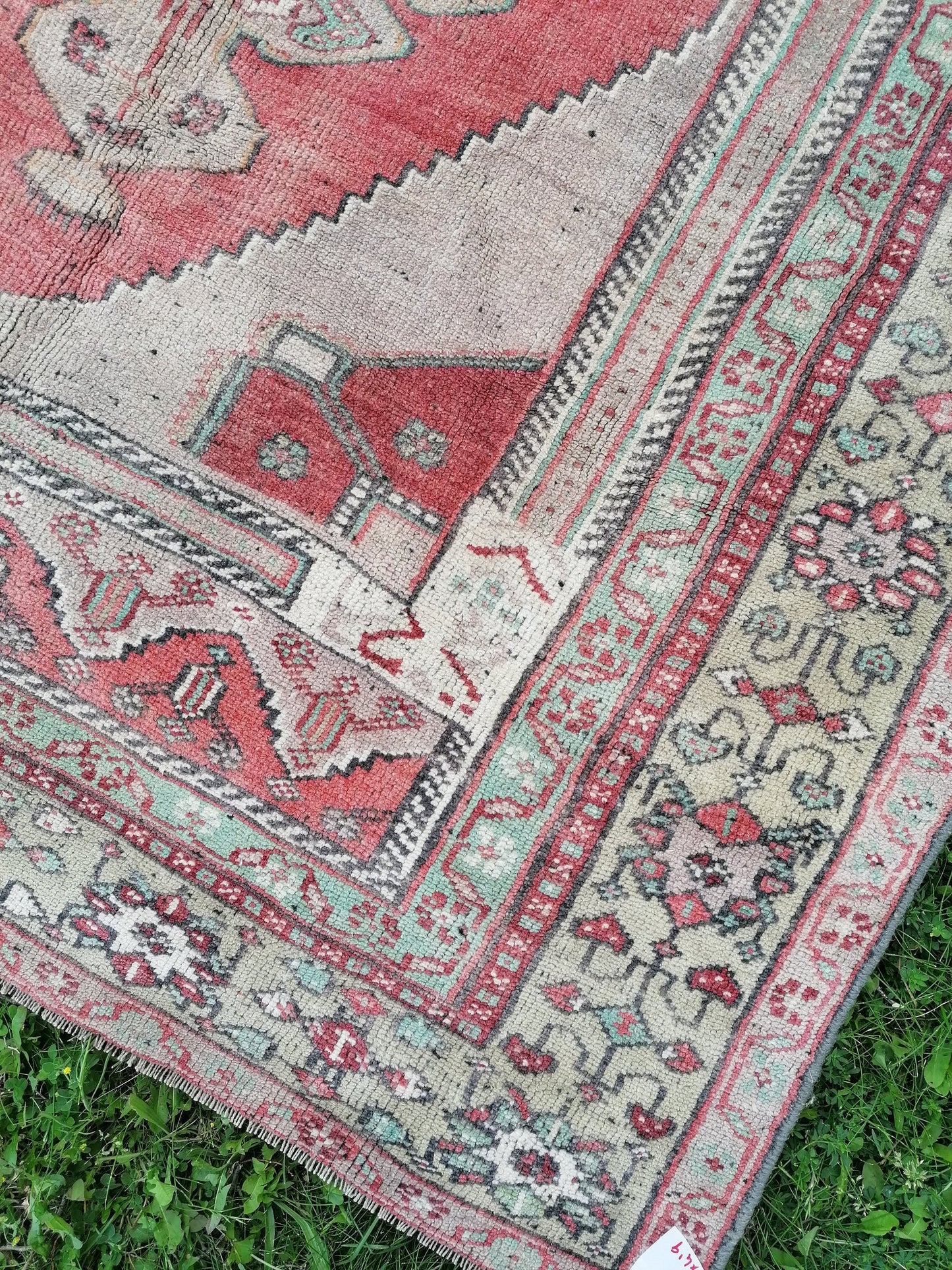 5x8 handmade anatolian rug, vintage Turkish wool rug, oushak bedroom rug, living room rug