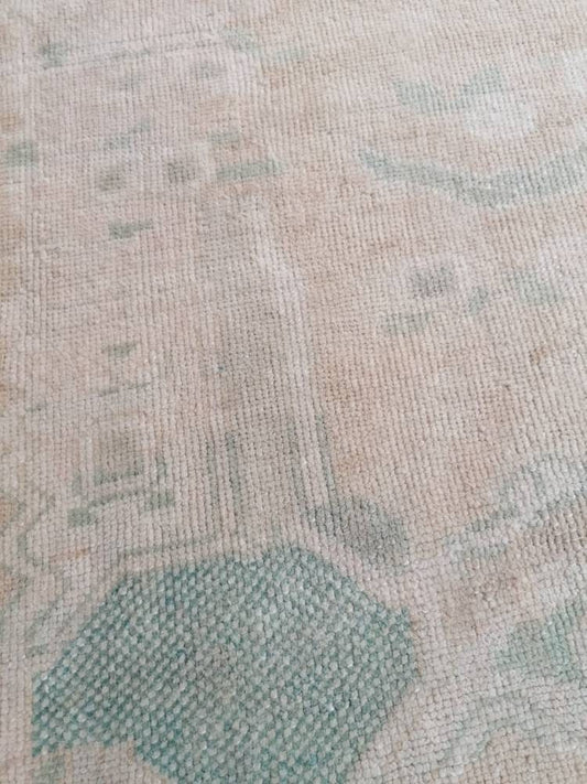 Vintage oushak wool rug, natural color rug, muted vintage rug, hand made rug 4.9 x 7.3