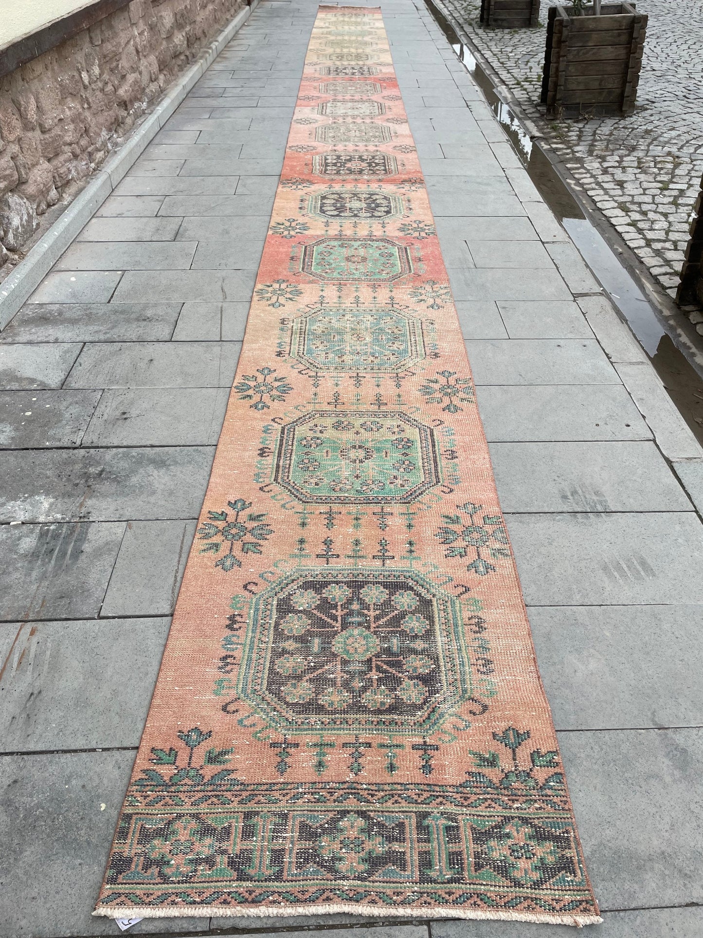 Vintage Staircase Runner Rug 2.5 x 33 ft Extra Long TURKISH Runner Rug Vintage Runner Rug Distressed Runner Rug Runner Hand Knotted Runner