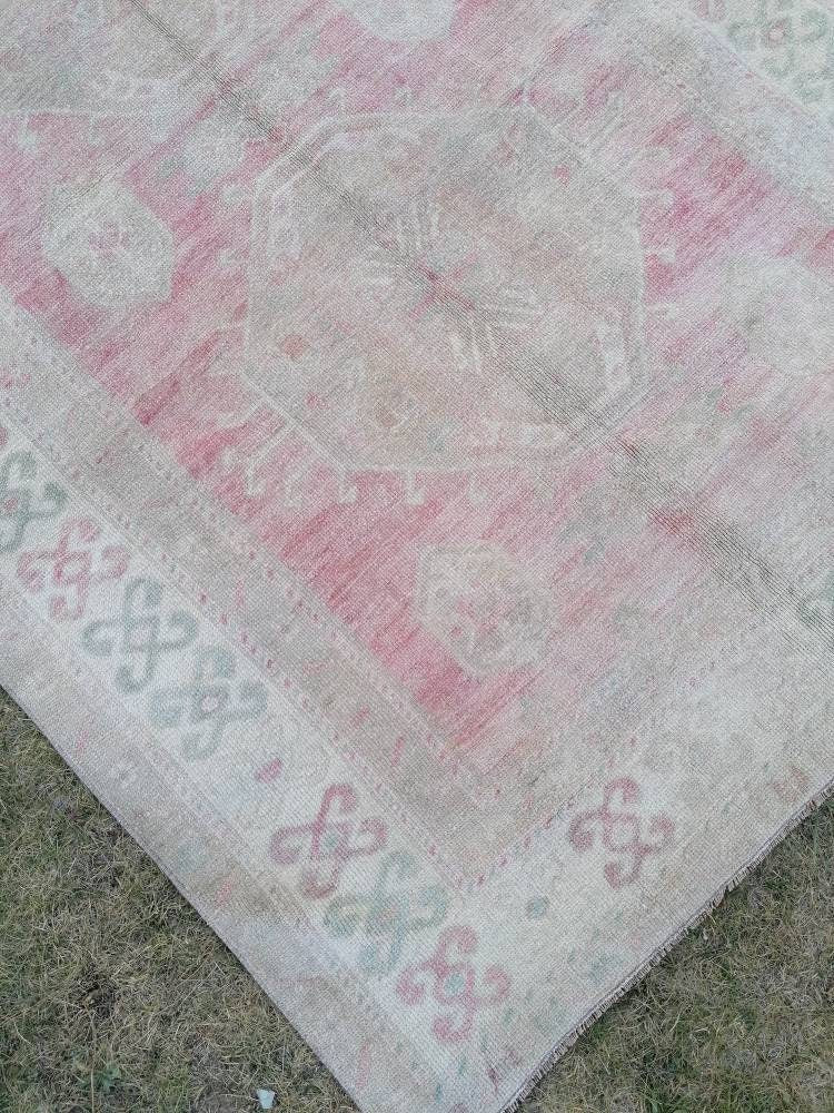 5 x 10.6 Vintage runner, oushak rug, hallway runner - handmade wool rug, kitchen runner rug,