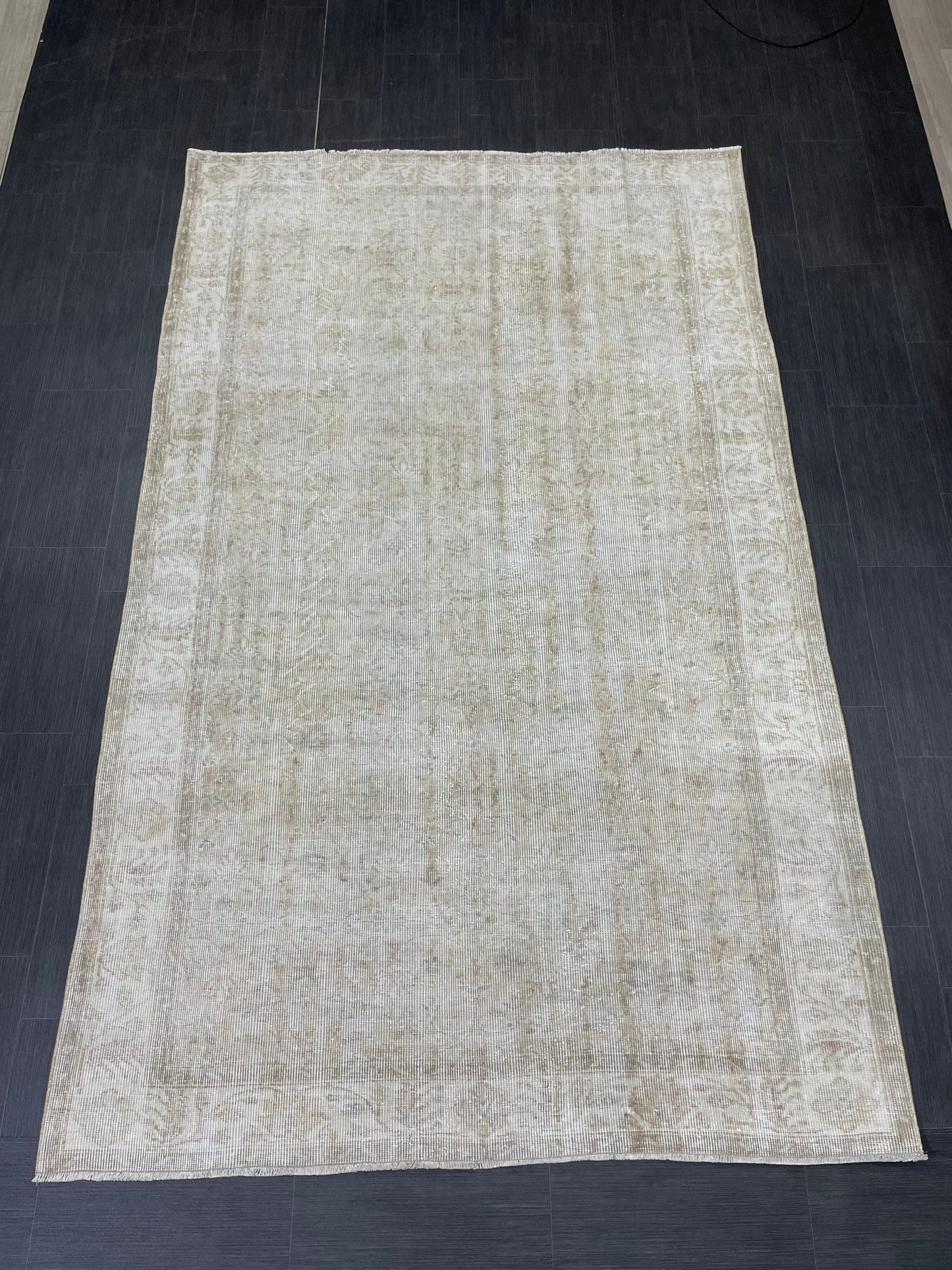 Large Vintage Muted RUG TURKISH Rug 5.7 x 9.2 Vintage Persian Rug Vintage Oriental Rug Wool Distressed Rug Handmade Rugs Vintage Turkish Rug