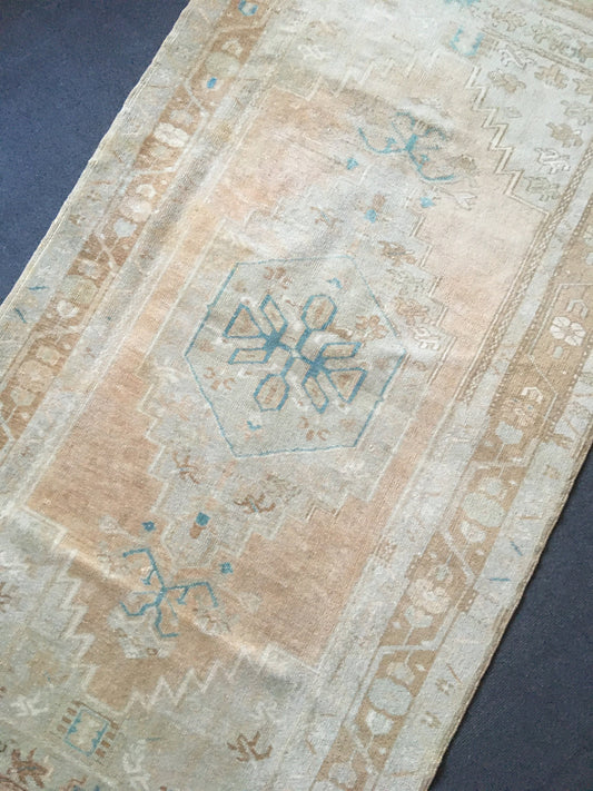 3.4 x 6.2 natural wool large rug, turkish kitchen area rug, oushak bedroom rug,