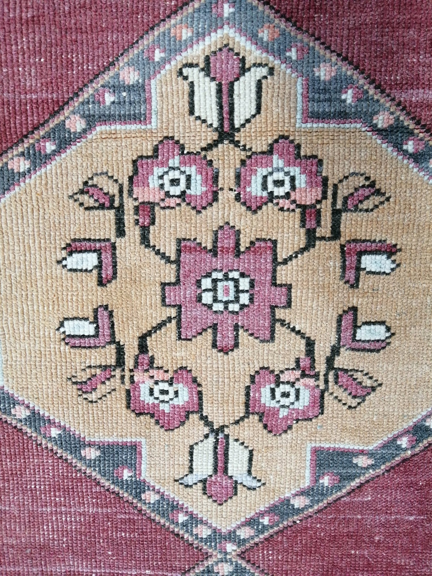 3.4 x 9.9 Vintage Oushak Runner Rug Turkish Runner Rug Vintage Runner Rug Hallway Runner Rug Kitchen Runner Rug Wool Runner Rug