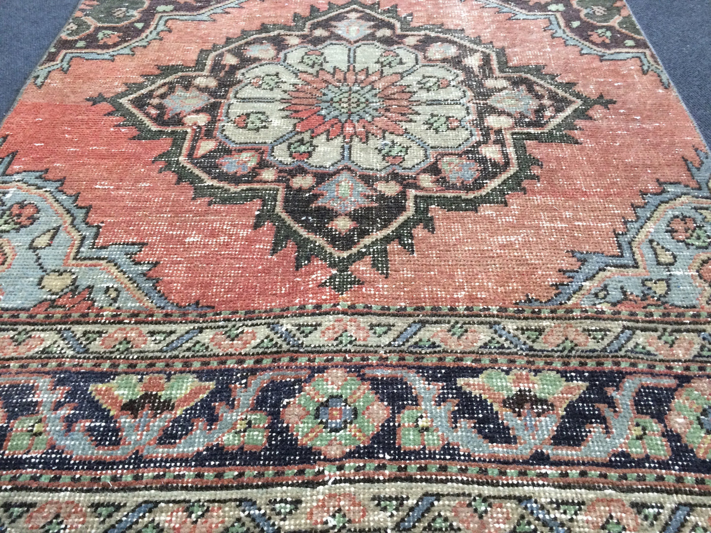 3x13 Turkish Runner Rug Oushak Runner Rug Vintage Runner Rug Hallway Runner Rug