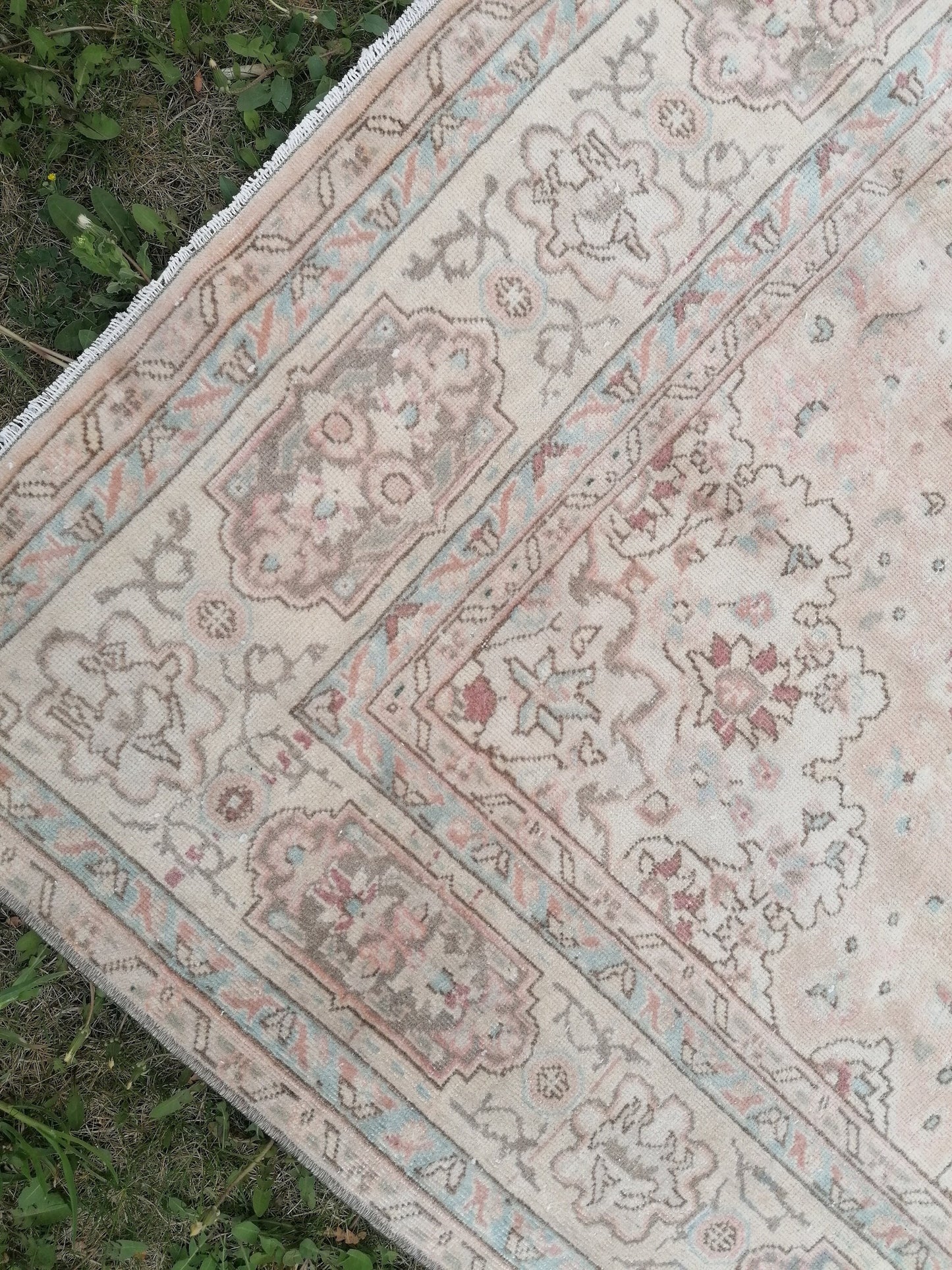 Vıntage rug, turkısh rug, muted vıntage rug, oushak rug, kıtchen rug, area rug 5x9'4