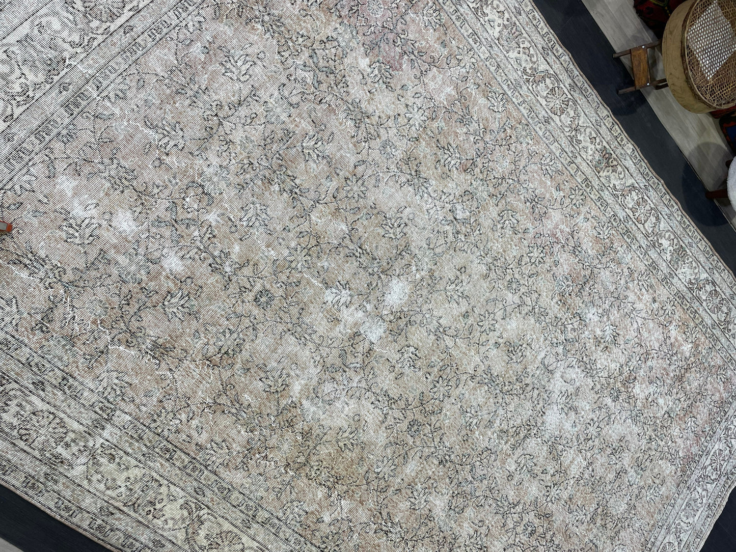 Large Vintage RUG, 8.5 x 12 Rug, Distressed Persian Rug Wool Hand Knotted Rug Oriental Handmade Rug Vintage Turkish Rug