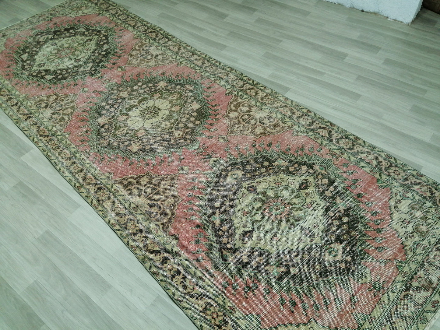 5 x 12.6 Oushak Runner Rug Turkish Runner Rug Vintage Runner Rug Hallway Runner Rug Kitchen Runner Rug Wool Runner Rug Wool Oushak Rug