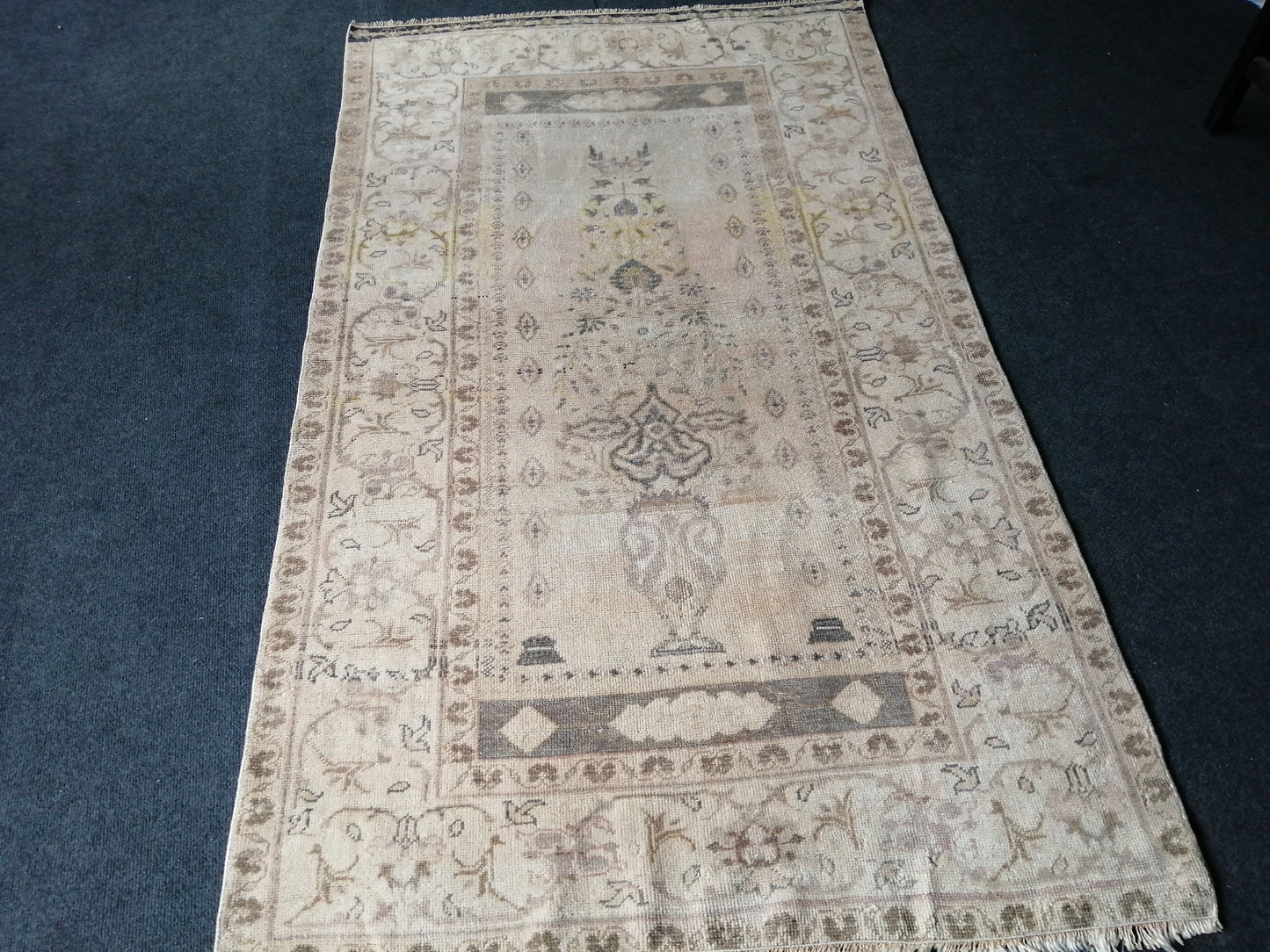 3.5 x 6 Rugs, Hand Made Rug, Oushak Rug, Rustic Rug, Bohemian Rug, Turkish Rug, Farmhouse Rug, Vintage Rug, Wool rug Muted Oriental Rug