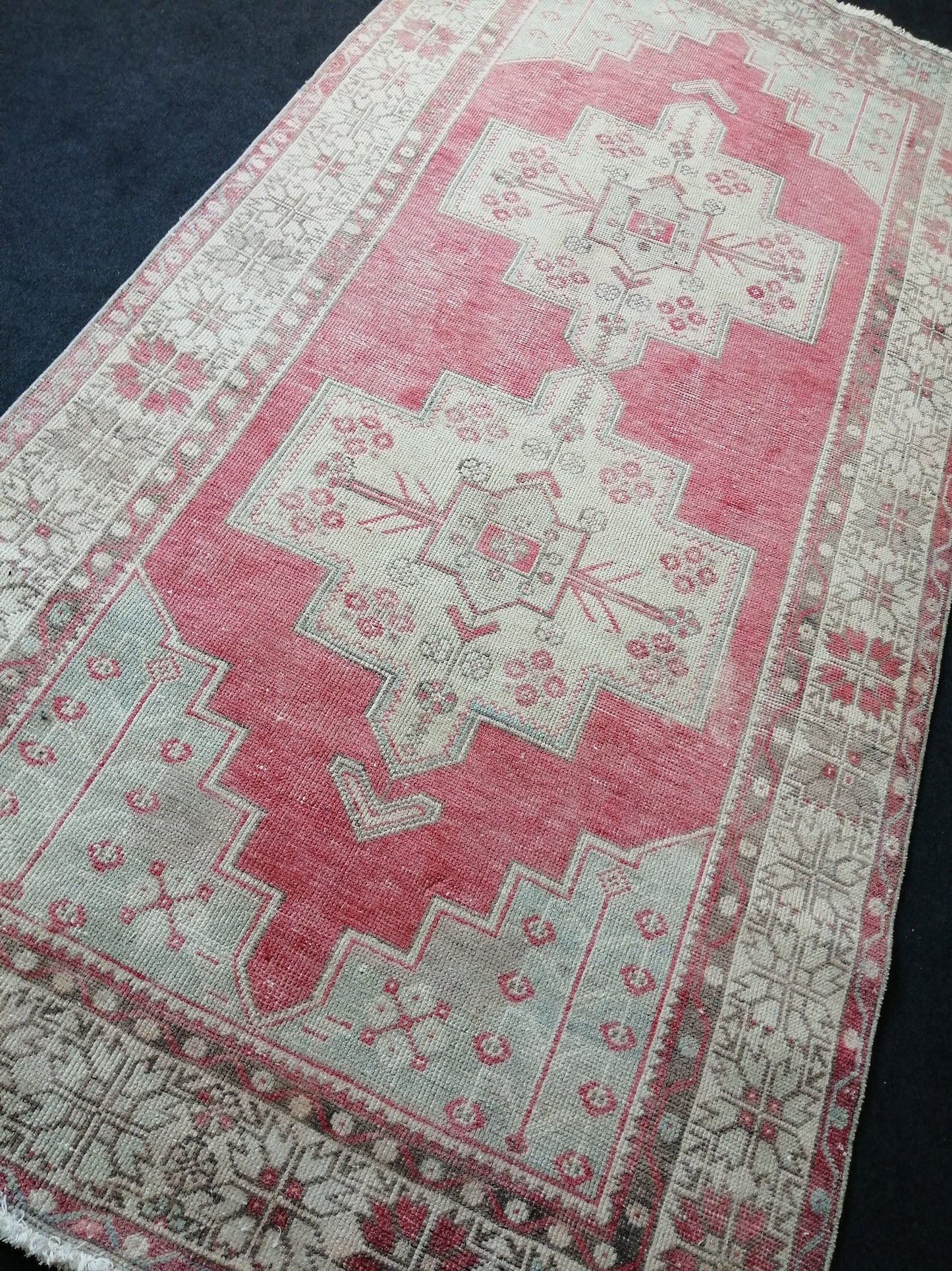 9.3 x 4.6 Oushak Runner Rug Turkish Runner Rug Vintage Runner Rug Hallway Runner Rug Kitchen Runner Rug Wool Runner Rug Wool Oushak Rug