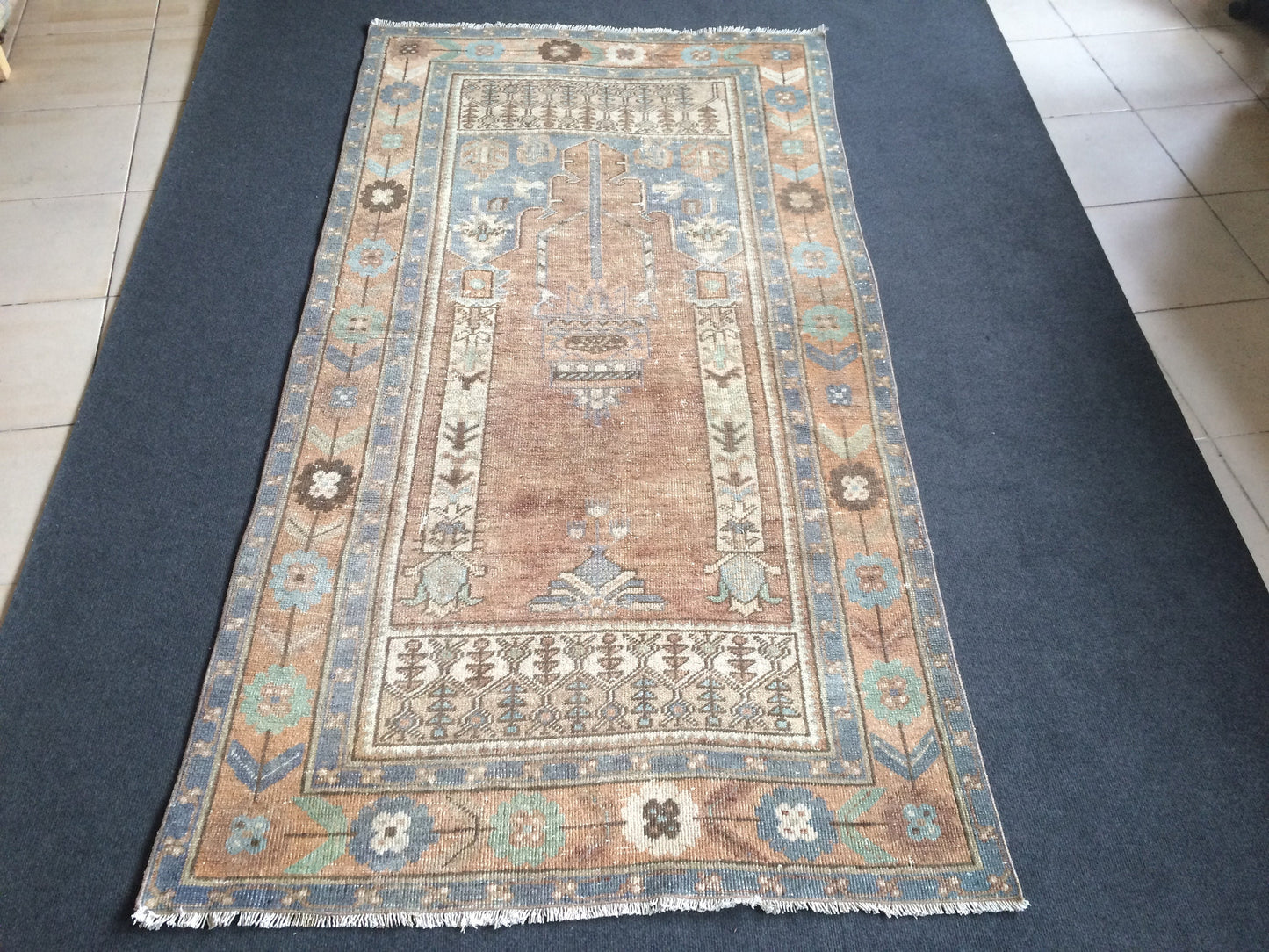 Persian Rug, Vintage Turkish Rug, Faded Rug, Rustic Rug,Bohemian Rug, Rug Runner, Turkish Rug, Farmhouse Rug, Vintage Rug, Wool rug