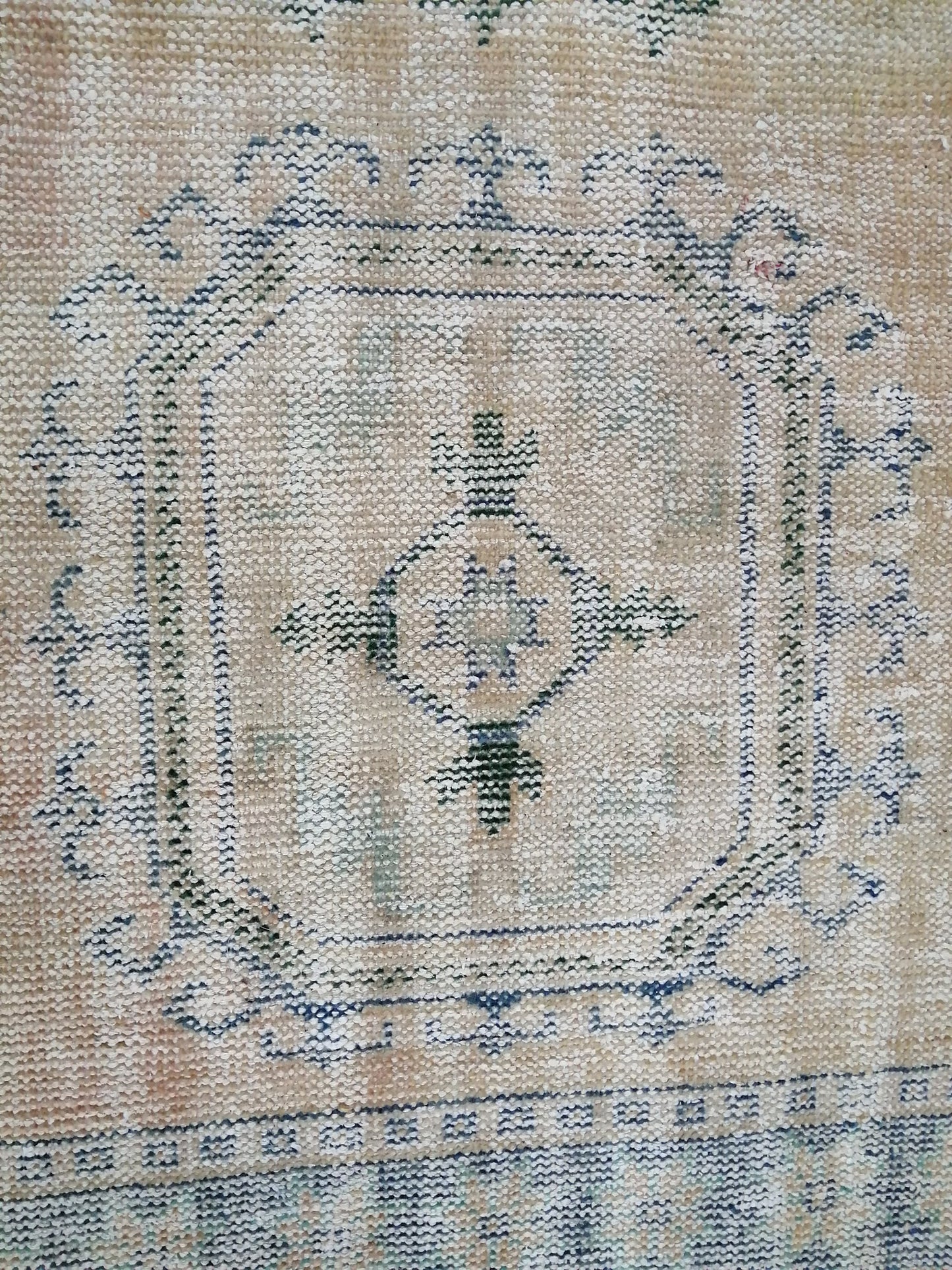 10.9 x 2.4 Faded Oushak Runner Rug Turkish Runner Rug Vintage Runner Rug Hallway Runner Rug Kitchen Runner Wool Runner Rug Wool Oushak Rug