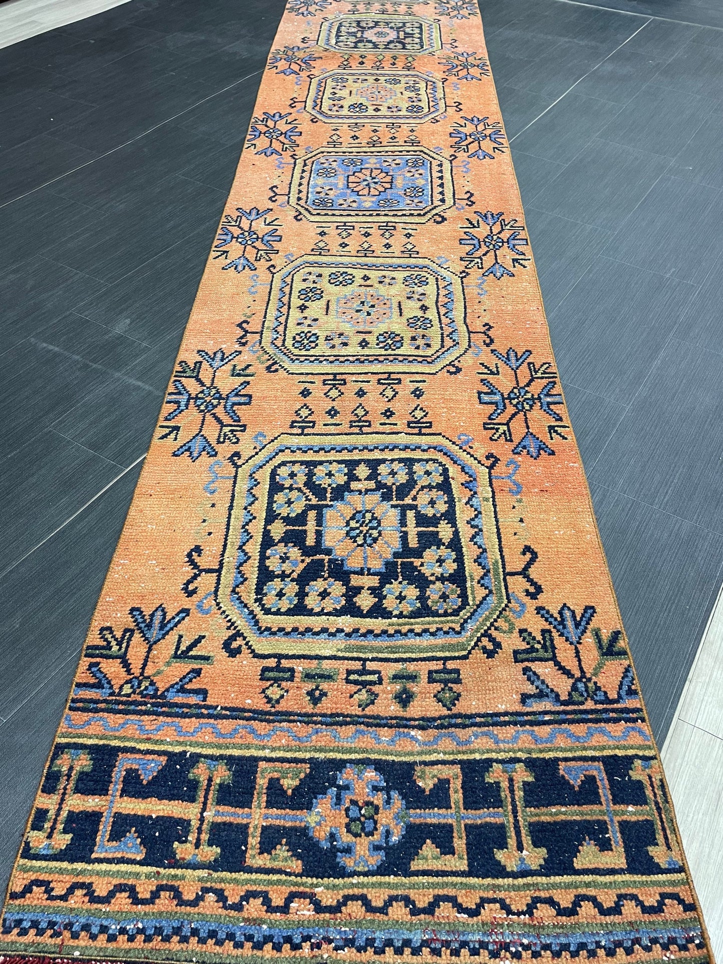 XL Long Handmade Runner Rug 2.6 x 19.7 Long TURKISH Runner Rug Vintage Runner Rug Oriental Runner Rug Staircase Runner Hand Knotted Runner