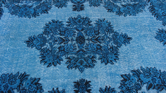 TURQUOISE RUG, Vintage Oushak Rug, Wool Oushak Rug, Oushak Rug, Turkish Rug, Bohemian Rug, Wool Rug, living Room Rug