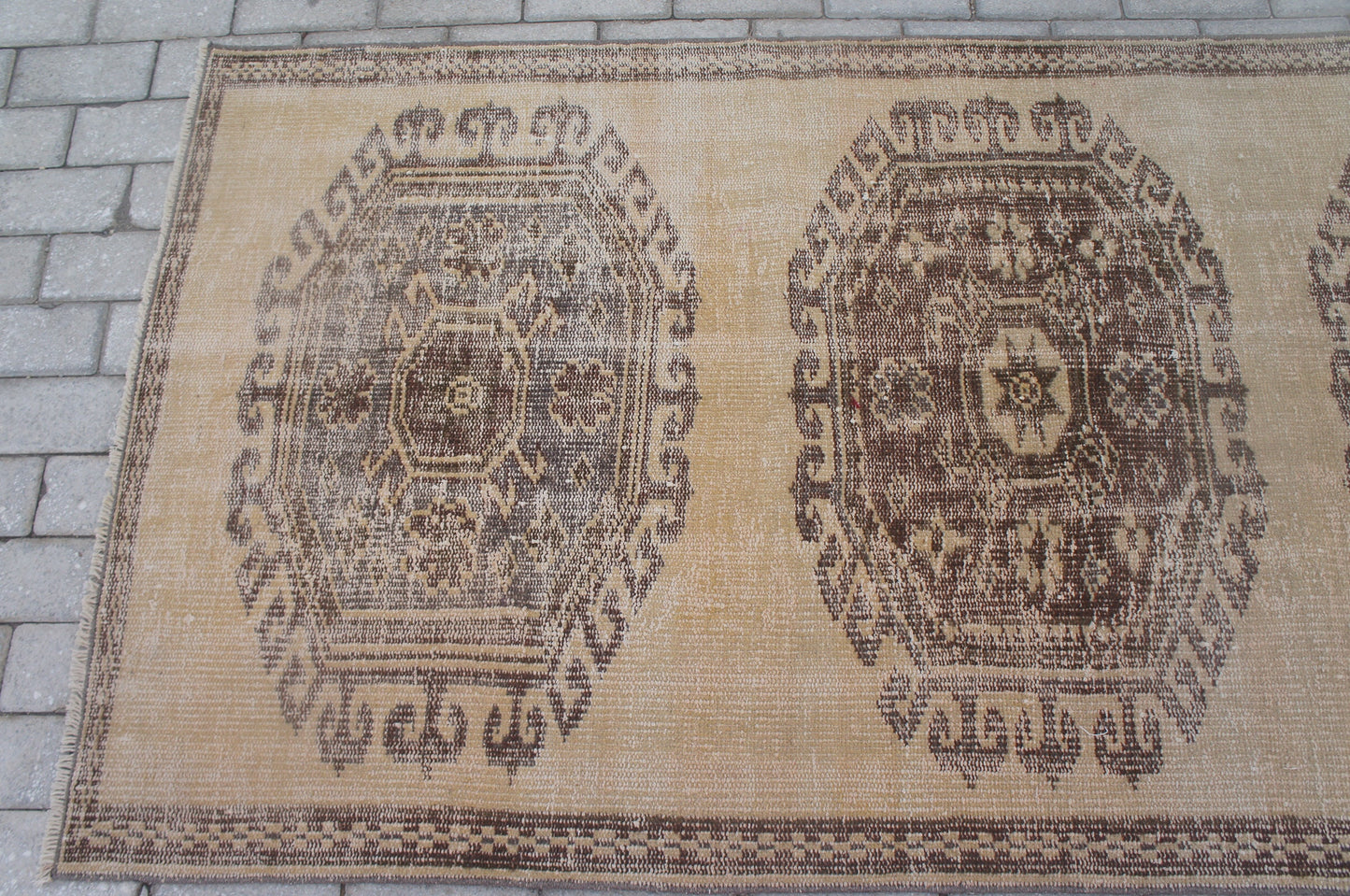 3x11 Oushak Runner Hallway Long Runner Rug, Oushak Runner Rug, Bohemian Rug, Vintage Rug, Farmhouse Runner Rug, Wool Runner Rug