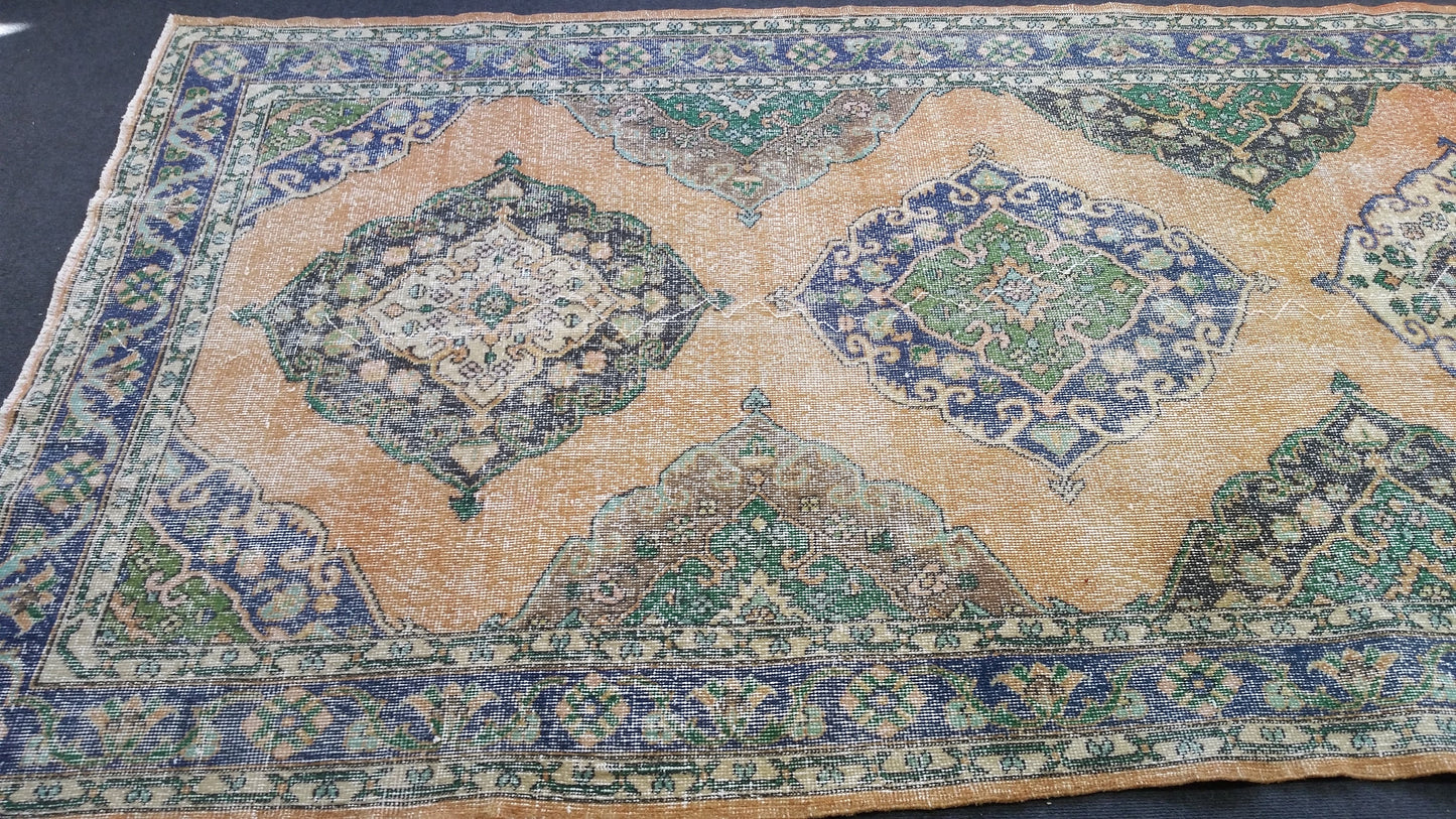 4.8 x 14 VINTAGE RUG , oushak Rug, Turkish Rug,Hand woven Rug, Vintage Rug HAND Made Rugs 5 by 14 runners