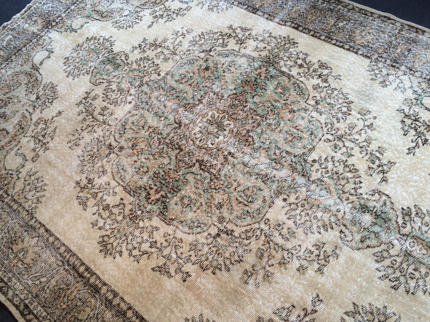 9.8 x 6.5 Large Oushak Rug, Vintage Rug Oushak Rug , Wool Rug Turkish Rugs Persian Rug Muted Persian Rug