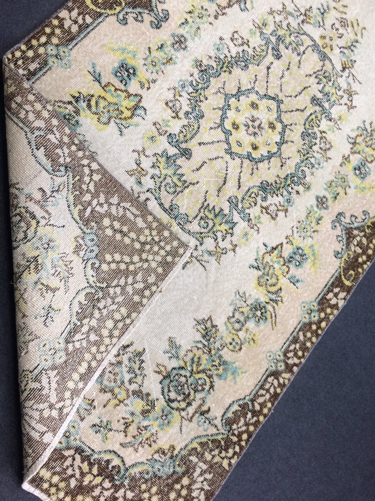 Pastel Colors Medallion TURKISH Oushak RUG , Earth Tones Rug,Antique Rug,Oushak antique Rug,Hand woven Rug,Weaving Rug,Ethnic Kitchen Rug