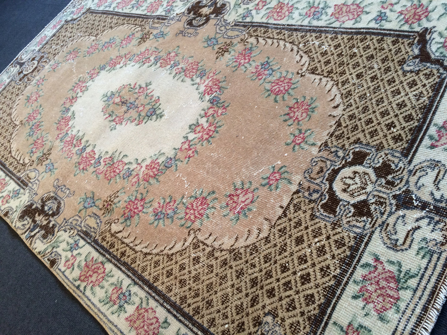 BOHEMIAN Rug, Turkish Rug, Vintage Rug,Oushak Rug,Hand woven Rug,Weaving Rug | Hallway Rug | Kitchen Rug