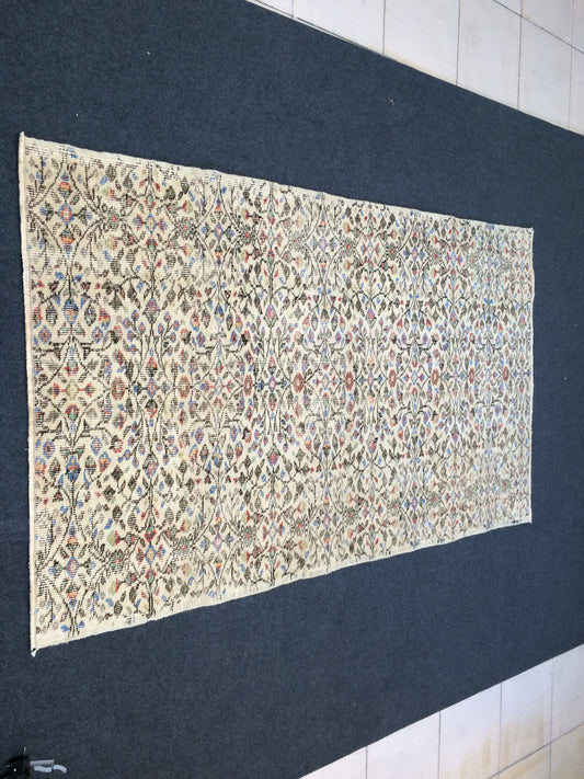 Vintage Turkish Rug Pastel colors Vintage Rug HandMade Oushak Rug Distressed