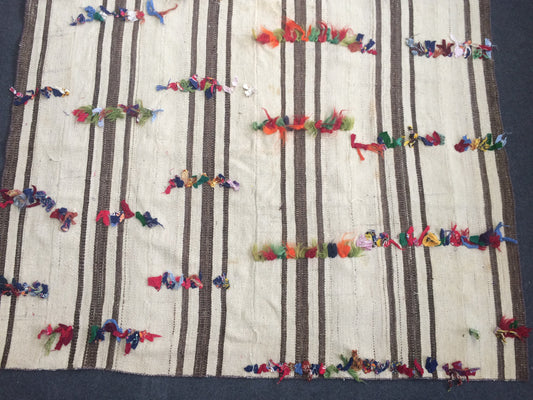 Turkish Flat Woven Oushak Kilim Rugs Nomad Kilim Rug Bohemian Rug Neutral Colors Flatwoven Rug Wool