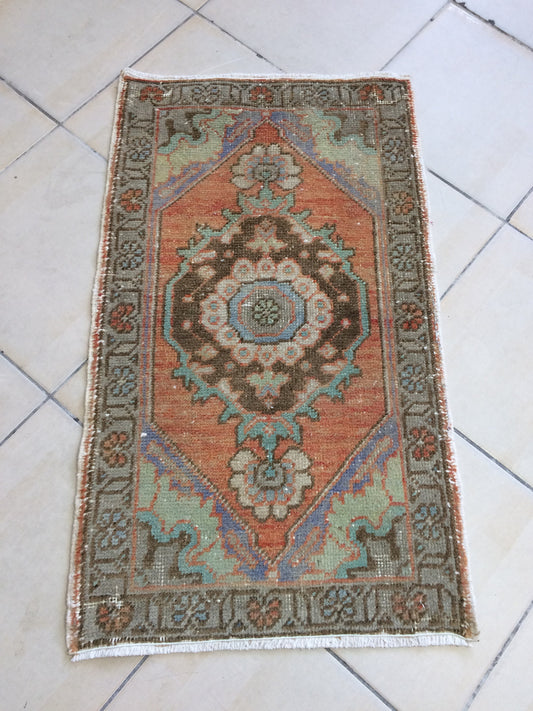 Oushak Mini Rug Turkish Area Rug Vintage Turkish Rug Oushak Rug Hand Made Rug Vintage Rug