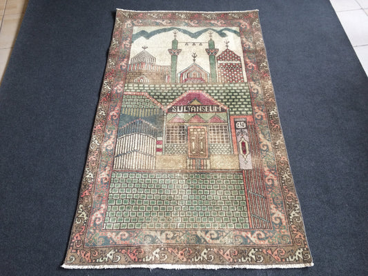 Rugs, Tapestry Rug, Rumi Turkish Rug, Farmhouse Rug, Vintage Rug, Wool rug