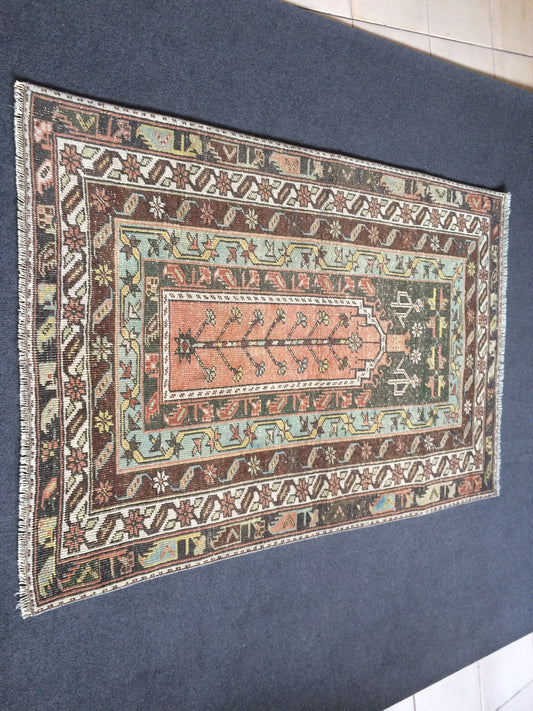 TURKISH Oushak Rug Vintage Rug Wool Oushak Rug Handmade Rug
