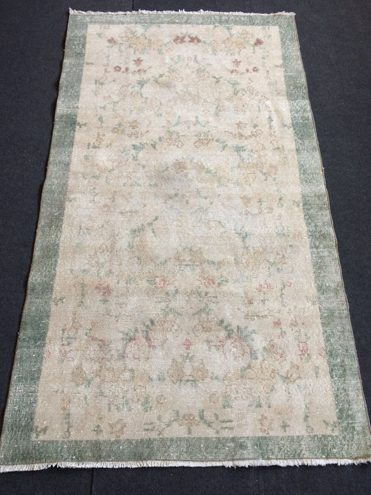 OUSHAK RUG TURKISH Oushak Rug Vintage Oushak Runner Rug Vintage Runner Rug Muted Wool Oushak Rug Hand Made Rugs