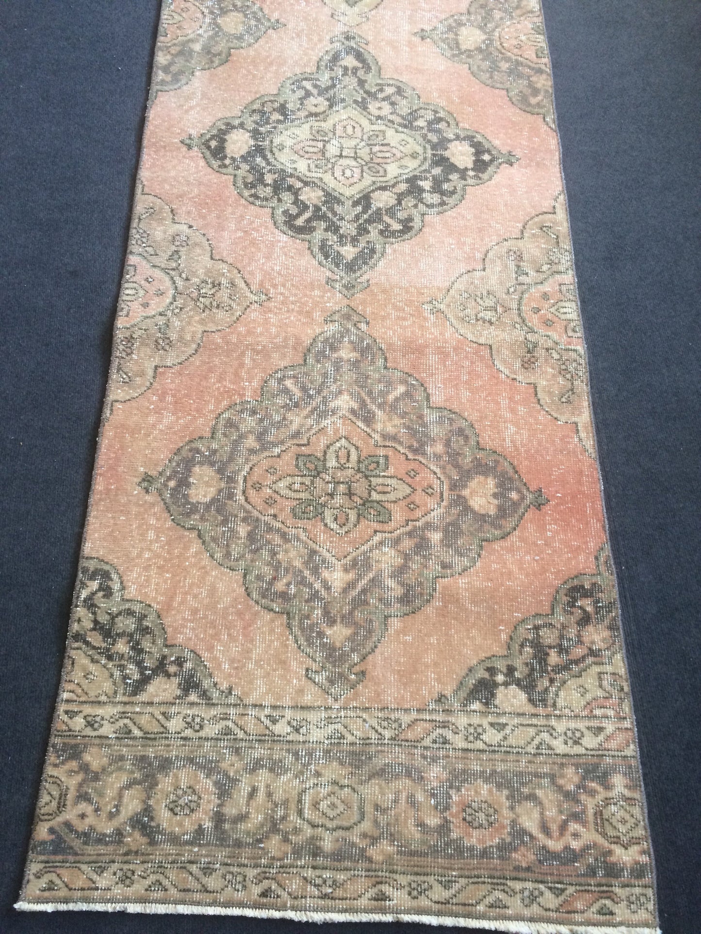 13 X 2.8 Turkish Runner Rug Vintage Runner Rug Oushak Runner Rug Hallway Runner Rug Kitchen Runner Rug Wool Runner Rug Wool Oushak Rug