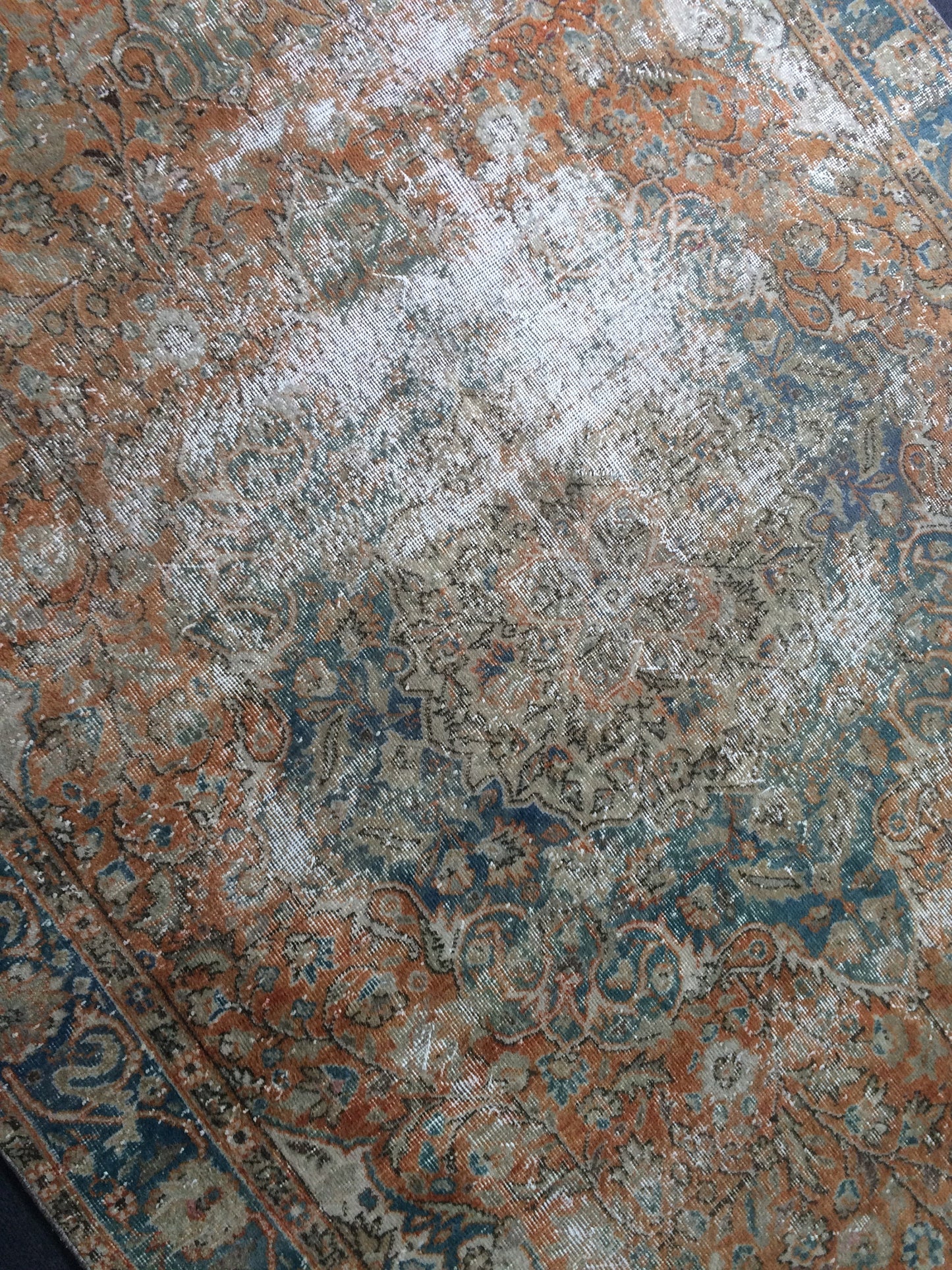 6.3 x 10.5 Distressed Area Rug, Oushak Rug, Vintage Rug Turkish Rugs, Oushak Rug Antique Handmade Rug