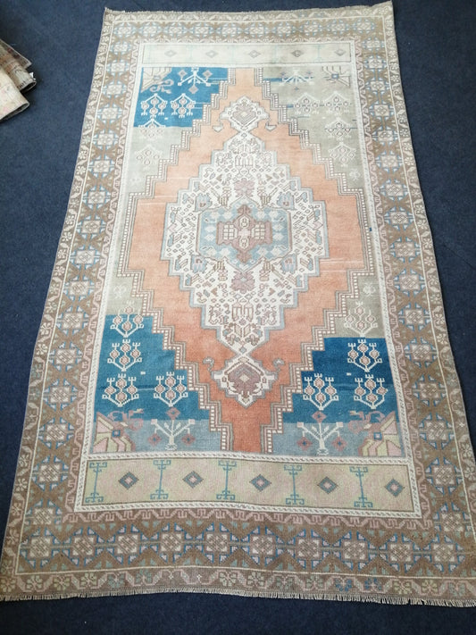 4.6 x 8.2 Wool Rugs TURKISH HAND MADE Rugs Vintage Turkish Rugs Anatolian Oushak Rug Turkish Oushak Rug, Vintage Oushak Rug, Wool Rug