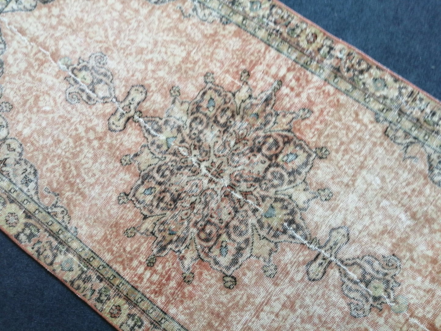 6.4 x 3.2 Vintage Rug Turkish Rug Oushak Rug Bohemian Rug, Living Room Rug, Oushak Rug, Hand Made Rug Wool Rug