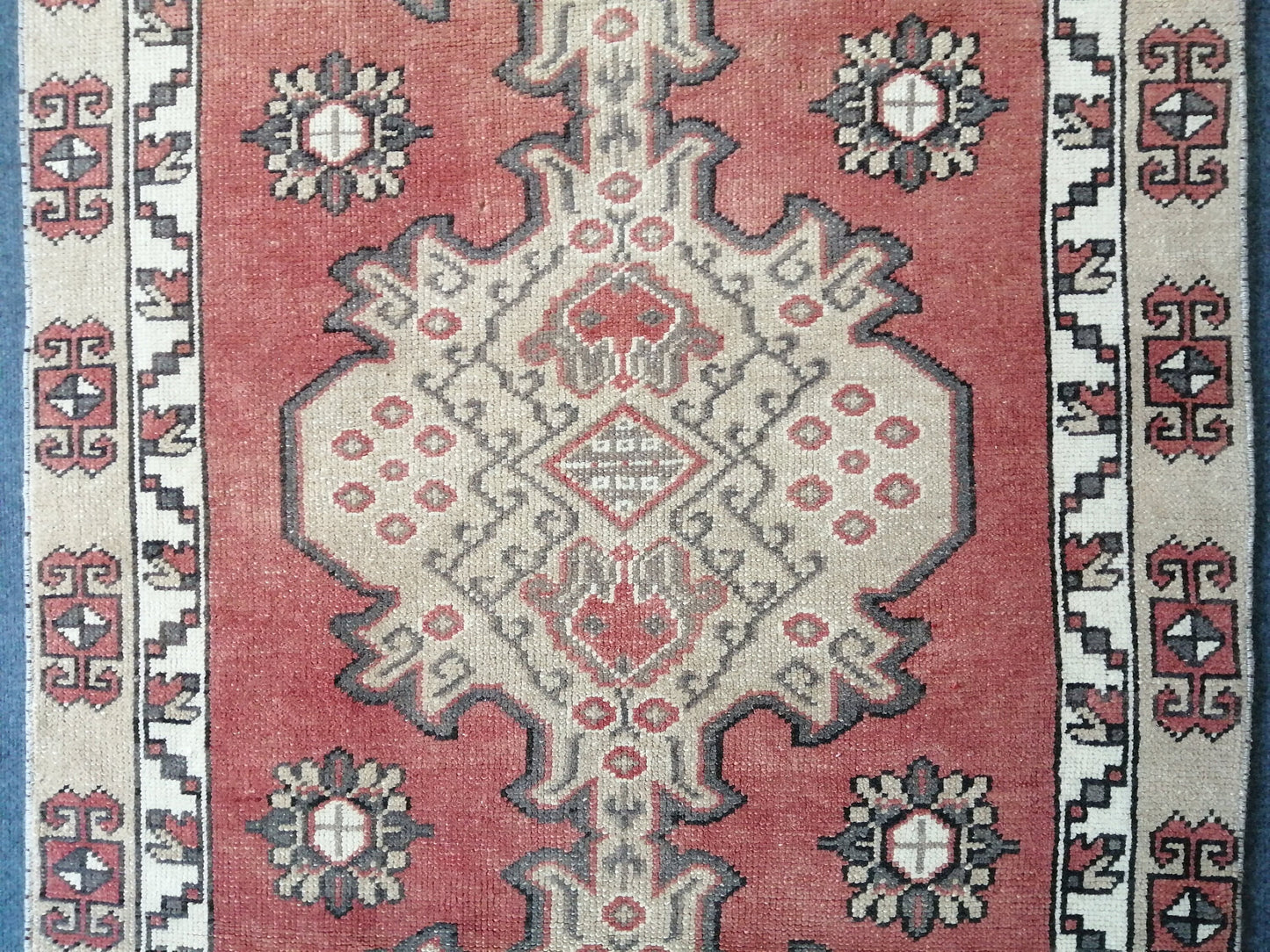 6.8 x 3.1 Antic Oushak Rug, Turkish Oushak Rug, Wool Oushak Rug, Oushak Runner Rugs, Farmhouse Rug, Vintage Rug, Turkish Rug, Hand Made Rug