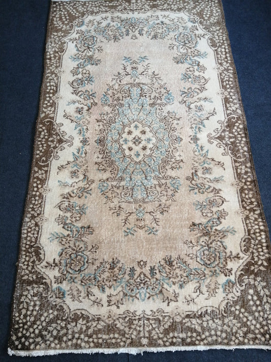4x7 Turkish Rug, Oushak Rug, Oushak Rugs, Wool Rugs, Hand Knotted Rug, Faded Vintage Rug, Muted Hand Made Rug