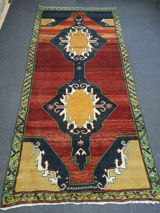 10.7 X 5 Rugs, Hand Made Rug, Oushak Rug, Rustic Rug, Bohemian Rug, Rug Runner, Turkish Rug, Farmhouse Rug, Vintage Rug, Wool rug