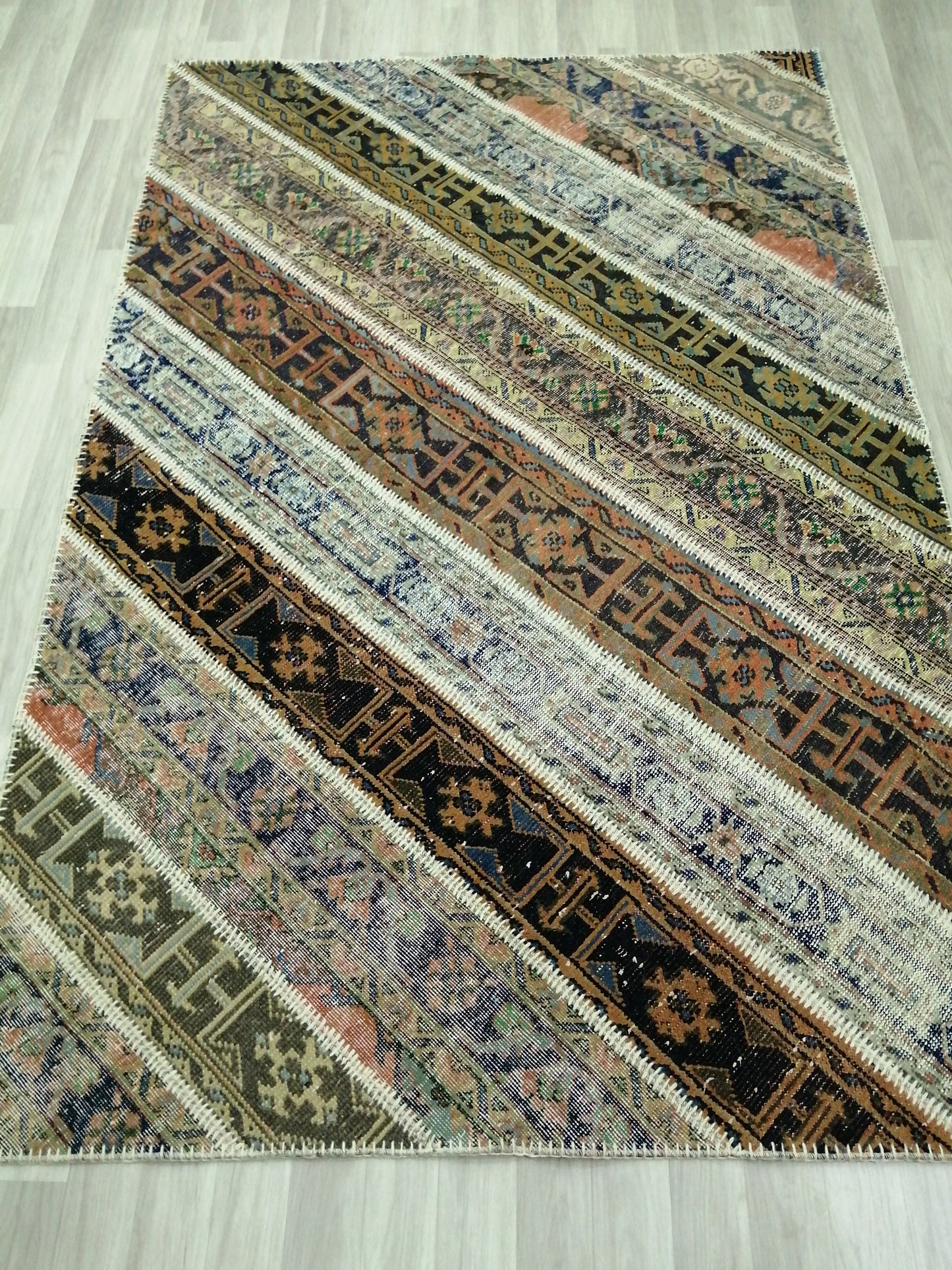 Patchwork Rugs, Handmade Rug Oushak Rug, Rustic Rug, Bohemian Runner, Turkish Rug Farmhouse Rug, Vintage Rug Company Wool rug Wholesale Rug