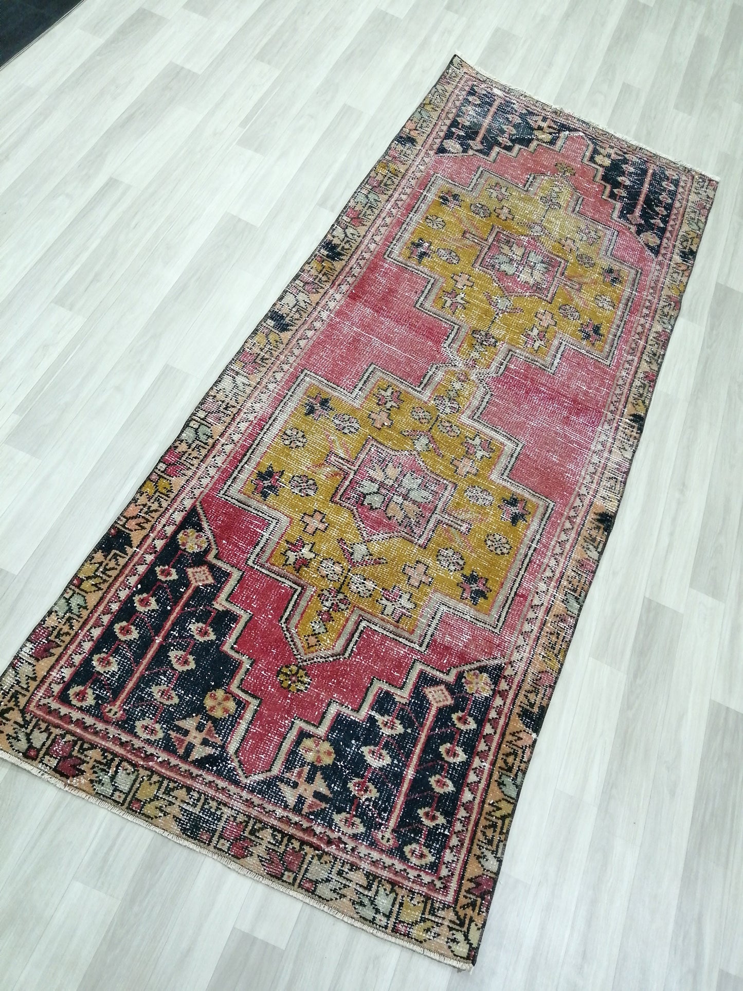 8.3 X 3.3 Rugs, Hand Made Rug, Oushak Rug, Rustic Rug, Bohemian Rug, Rug Runner, Turkish Rug, Farmhouse Rug, Vintage Rug, Wool rug