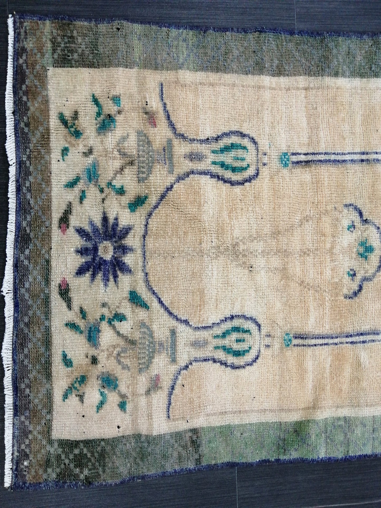 3.9 x 2.5 Rugs, Hand Made Rug, Oushak Rug, Rustic Rug, Bohemian Rug, Rug Runner, Turkish Rug, Farmhouse Rug, Vintage Rug, Wool rug