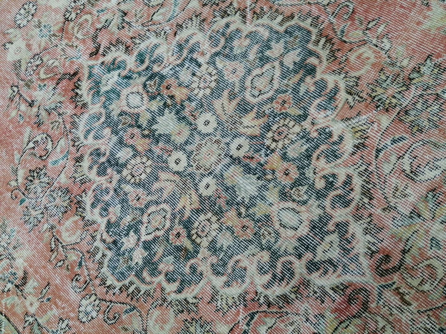 TURKISH RUG 6.4 x 9.6 Oushak Rug Vintage Oushak Rug Vintage Rug Wool Oushak Rug Hand Made Rug VintagePersian Rug Vintageturkish_rug