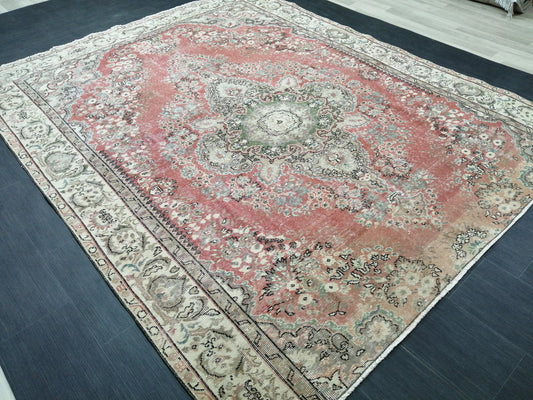 9 x 7.2 Rugs, Hand Made Rug, Oushak Rug, Rustic Rug, 9x7 Rug, Rug Runner, Turkish Rug, Farmhouse Rug, Vintage Rug, Wool rug