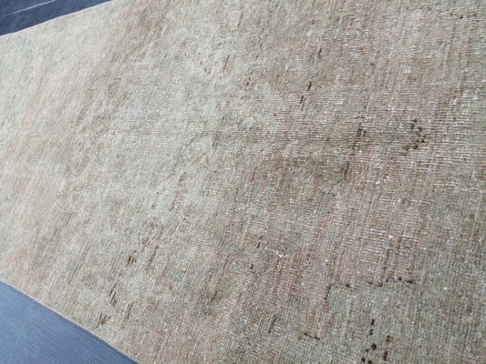 Muted Oushak Runner 13 x 2.9 Turkish Runner Rug Muted Vintage Runner Rug Hallway Runner Rug Kitchen Runner Wool Runner Rug Wool Oushak Rug